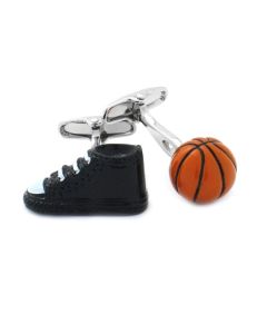 Basketball ball and boot cufflinks