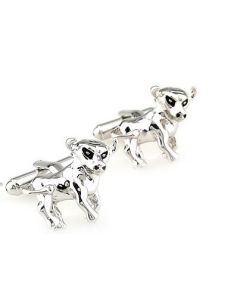 Bull cufflinks with Platinum plated polished finish