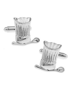 Chef's hat cufflinks with spoon