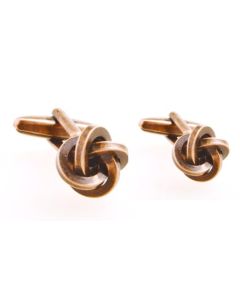 Antique copper knot cufflinks