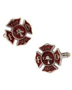 Fire Department badge cufflinks