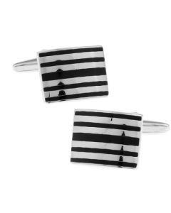 Five Black Stripes Cufflinks