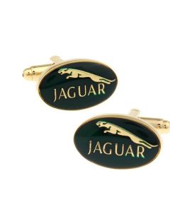 Gold Jaguar badge cufflinks