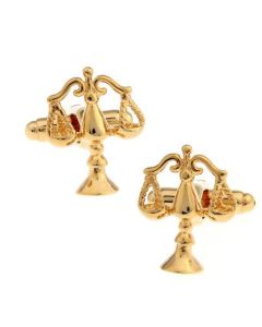 Gold scales of justice cufflinks