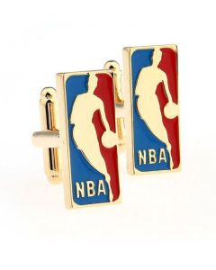 Gold plated NBA basketball cufflinks
