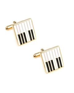 Gold plated piano cufflinks