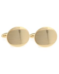 Gold plated cufflinks with brushed face finish