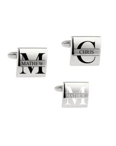 Cufflinks with initial and name