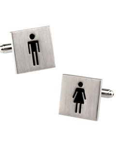 Male and female symbol cufflinks