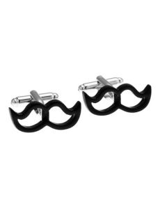 Black Moustache outline cufflinks