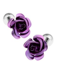 Purple Rose cufflinks