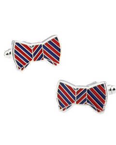 Red and blue Dicky Bow cufflinks