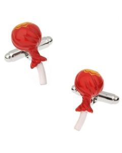 Red and white Lollypop cufflinks