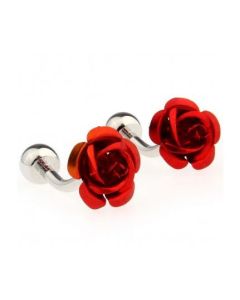 Red rose cufflinks