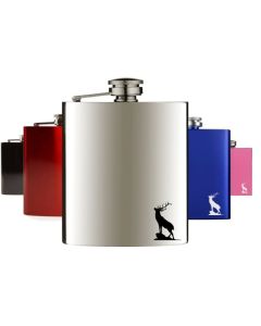 Hip flask with small stag design