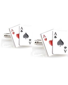 Texas Holdem aces cufflinks