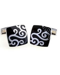 Maori inspired pattern cufflinks