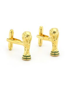 Football world cup trophy cufflinks