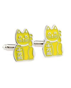 Fortune Cat Maneki Neko in yellow