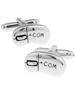 Computer mouse shaped cufflinks