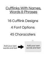 Custom word cufflinks