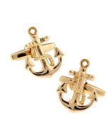 Gold anchor cufflinks