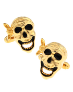 Gold plate Pirate Skull cufflinks