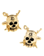 Gold plates Pirate skull and swords