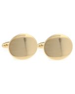 Gold plated cufflinks with brushed face finish