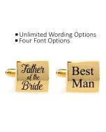 Gold wedding cufflinks for the guests