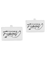 I'd Rather Be Fishing cufflinks