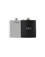 Hip flasks with initials engraved