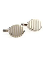 Oval striped design cufflinks