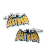 Platinum plated Batman badge cufflinks