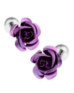 Purple Rose cufflinks
