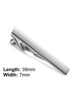 Polished face skinny tie clip