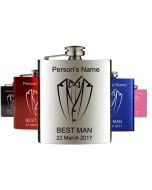 Wedding hip flask with suit design