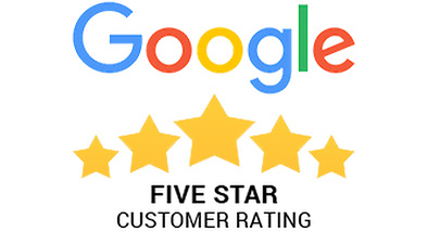 5 Star customer reviews on Google and Facebook